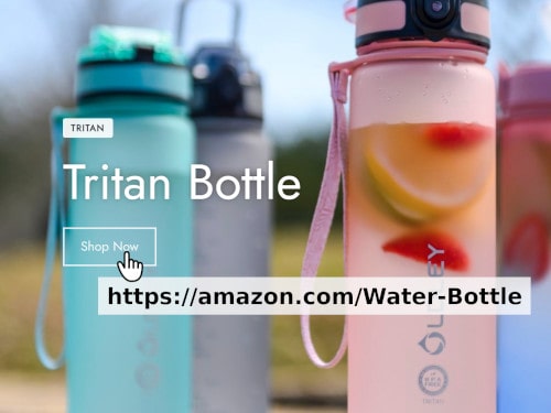 product image on ecommerce website with shop now button pointing to an amazon link